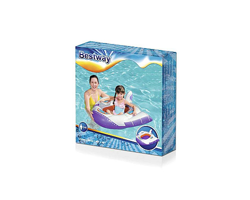 Пліт надувний для плавання Bestway 34106-blue Космоліт, 104 х 99 см Пліт надувний для плавання Bestway 34106-blue Космоліт, 104 х 99 см