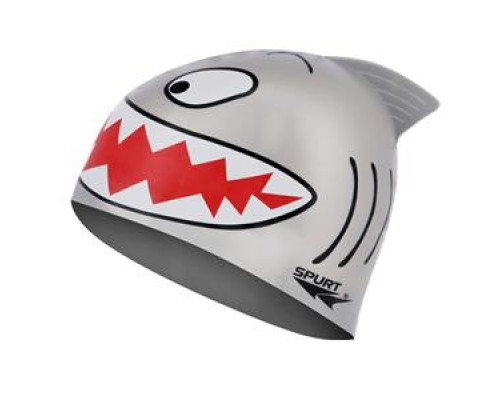 Шапочка для плавання SPURT ANIMAL SHARK сіра