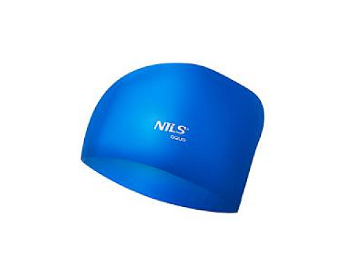 Шапочка для плавання NILS AQUA для довгого волосся темно-синя