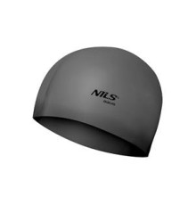 Шапочка для плавання NILS AQUA SL02 темно-сіра