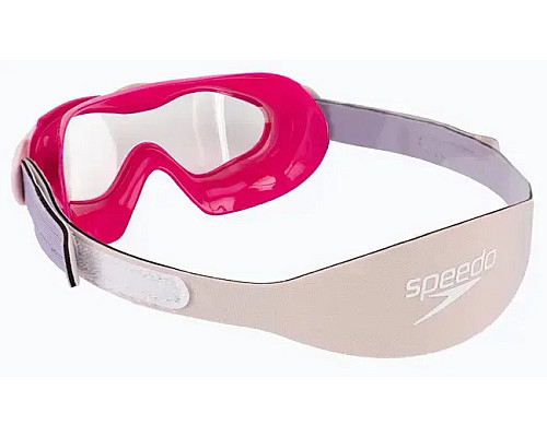 Окуляри-маска для плавання дитячі Speedo SEA SQUAD MASK JU, рожево-сірі