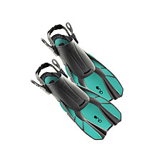 Ласти Ocean Reef OR020117 DUO FINS - S/M, чорно-бірюзові