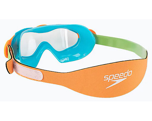 Окуляри-маска для плавання дитячі Speedo SEA SQUAD MASK JU, зелено-бірюзові