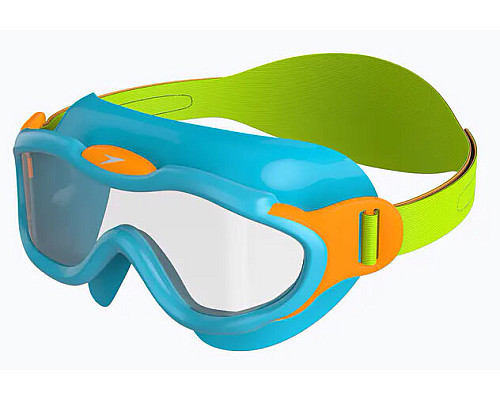 Окуляри-маска для плавання дитячі Speedo SEA SQUAD MASK JU, зелено-бірюзові