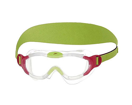 Окуляри-маска для плавання Speedo SEA SQUAD MASK JU, рожево-зелені