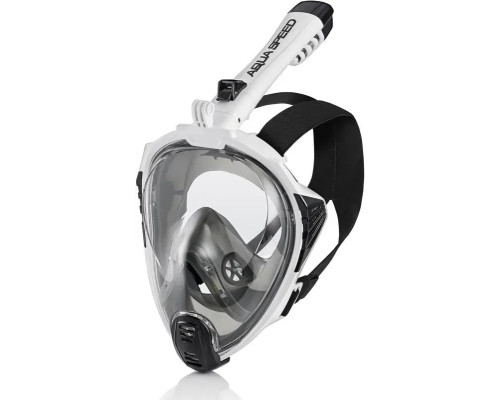 Повнолицьова маска Aqua Speed DRIFT 7087 розмір S/M, чорно-біла