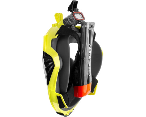 Повнолицьова маска Aqua Speed DRIFT 9936 розмір S/M, чорно-жовта