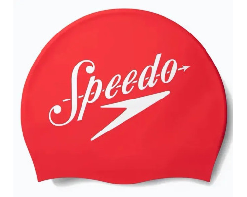 Шапка для плавання Speedo SLOGAN PRT CAP AU, червоно-білий