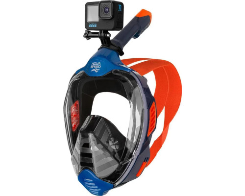 Повнолицьова маска Aqua Speed VEIFA ZX 9856 розмір S/M, чорно-оранжева