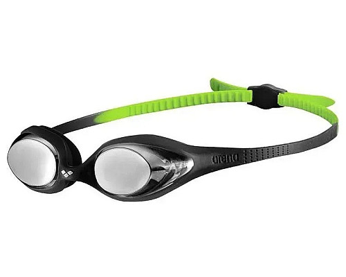 Окуляри для плавання дитячі Arena SPIDER JR MIRROR, чорно-зелені