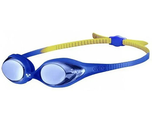 Окуляри для плавання дитячі Arena SPIDER JR MIRROR, синьо-жовті