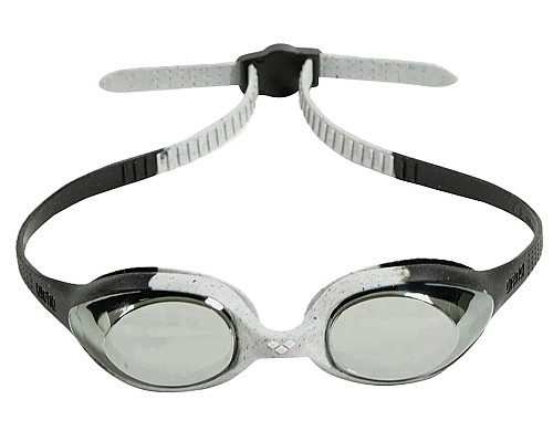 Окуляри для плавання дитячі Arena SPIDER JR MIRROR, чорно-сірі