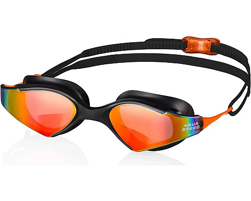 Окуляри для плавання Aqua Speed BLADE MIRROR 6646, чорно-оранжеві