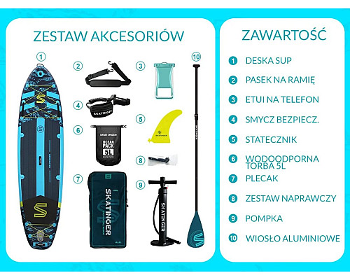 Надувна SUP дошка (Сапборд) Skatinger Asiaticus 350