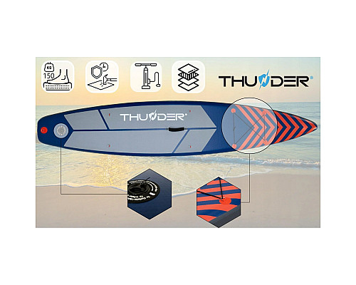 Надувна SUP дошка (Сапборд) THUNDER STEEL RED 365
