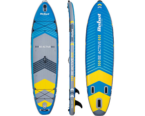 Надувна SUP дошка (Сапборд) Rebel Active RBA-4507 335 синьо-сіра