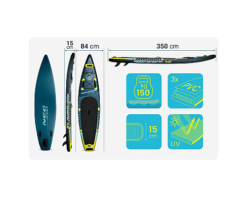 Надувна SUP дошка (Сапборд) Neo-Sport 170310 Reefbreak 350 х 81 х 15 см