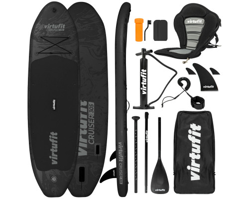 Надувна SUP дошка (Сапборд) VIRTUFIT CRUISER 305, чорний