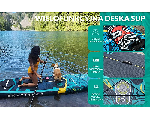 Надувна SUP дошка (Сапборд) Skatinger Prana Lava Green 350