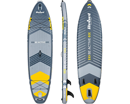 Надувна SUP дошка (Сапборд) REBEL ACTIVE RBA-4507 335 сіро-жовта