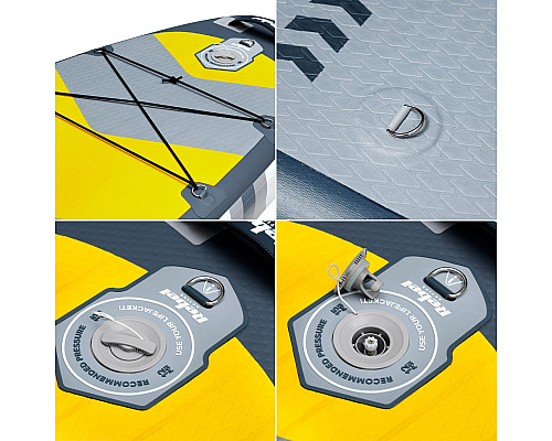 Надувна SUP дошка (Сапборд) REBEL ACTIVE RBA-4507 335 сіро-жовта