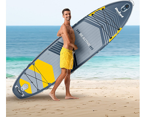 Надувна SUP дошка (Сапборд) REBEL ACTIVE RBA-4507 335 сіро-жовта