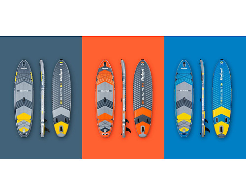 Надувна SUP дошка (Сапборд) REBEL ACTIVE RBA-4507 335 сіро-жовта