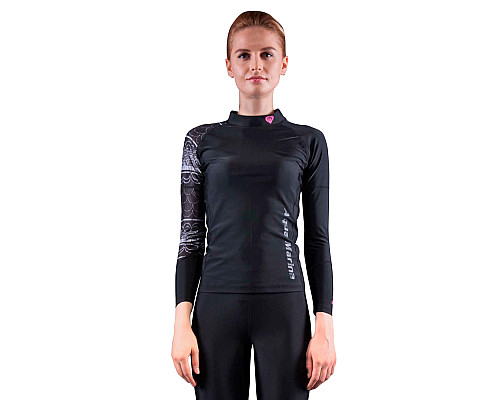 Жіноча футболка для водних видів спорту Aqua Marina Illusion - розмір XL/чорний Жіноча футболка для водних видів спорту Aqua Marina Illusion - розмір XL/чорний