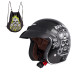 Мотоциклетний шолом W-TEC Kustom Black Heart - розмір L(59-60)/чорний блиск