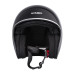 Мотоциклетний шолом з козирком W-TEC V537 Black Heart chopper - розмір XL(61-62)/чорний блиск-melisa