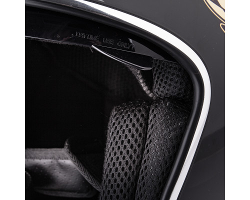 Мотоциклетний шолом з козирком W-TEC V537 Black Heart chopper - розмір XL(61-62)/чорний блиск-melisa