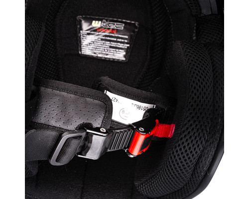 Мотоциклетний шолом з козирком W-TEC V537 Black Heart chopper - розмір XL(61-62)/чорний блиск-melisa