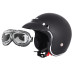 Мотоциклетний шолом W-TEC з окулярами Ageless - розмір XXL(63-64) / чорний матовий