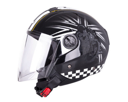 Шолом з відкритим обличчям W-TEC FS-715B Union Black - чорний / XL (61-62)