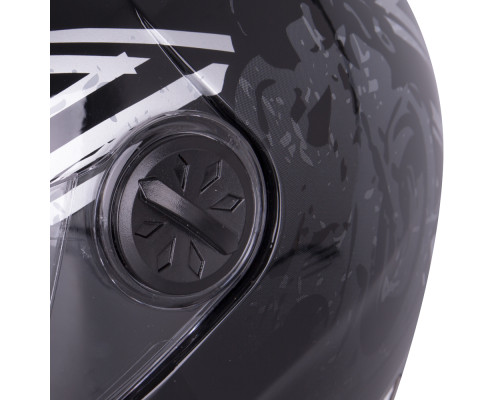 Шолом з відкритим обличчям W-TEC FS-715B Union Black - чорний / XL (61-62)