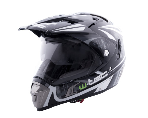 Мотоциклетний шолом W-TEC NK-311 blenda - розмір M (57-58) / чорно-сірий