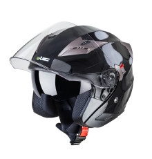 Мотоциклетний шолом з козирком W-TEC YM-627 - розмір L(59-60) / коричнево-чорний