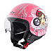 Шолом для скутера W-TEC FS-701PF Pink Life - рожево-білий / L (59-60)