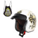 Мотоциклетний шолом W-TEC Kustom Black Heart - розмір S (55-56)/білий блиск