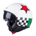 Шолом для скутера W-TEC FS-710G Sixty White - Білий з графікою / XS (53-54)
