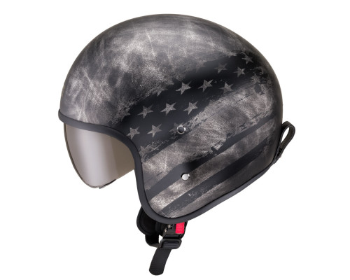 Мотоциклетний шолом W-TEC Angeric Rust Flag - розмір S (55-56)/сірий