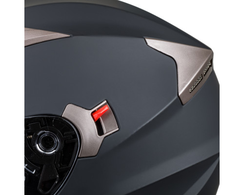 Мотоциклетний шолом з козирком W-TEC YM-627 - розмір S(55-56) / коричнево-чорний