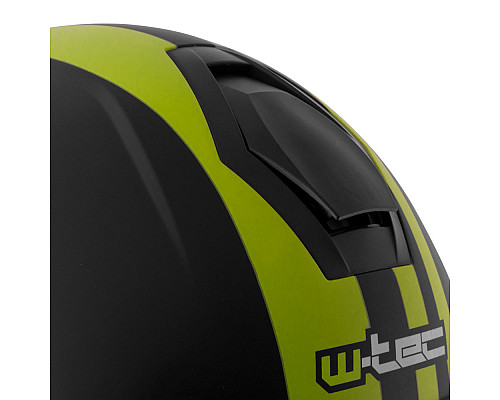 Мотоциклетний шолом W-TEC V586 з козирком - розмір XS(53-54) / чорно-зелений