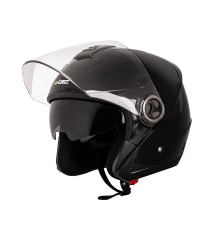 Мотоциклетний шолом з козирком W-TEC YM-623 - розмір XS(53-54) / чорний блиск