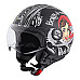Шолом для скутера W-TEC FS-701BG Black Ride - Чорний білий / XS (53-54)