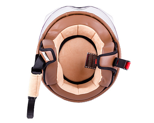 Шолом для скутера W-TEC FS-701B Leather Brown - Коричневий / XS (53-54)