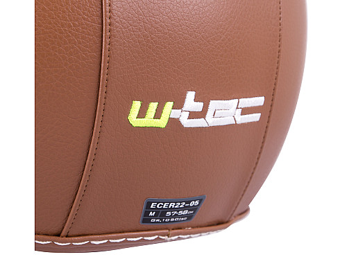 Шолом для скутера W-TEC FS-701B Leather Brown - Коричневий / XS (53-54)