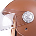 Шолом для скутера W-TEC FS-701B Leather Brown - Коричневий / XS (53-54)
