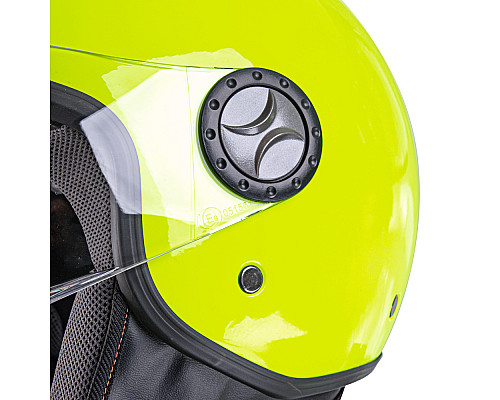 Шолом для скутера W-TEC FS-701FY Fluo Yellow - жовтий / XS (53-54)