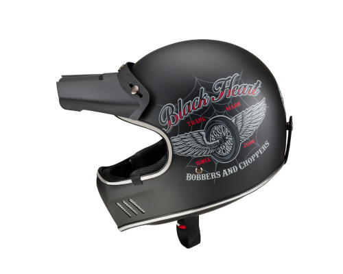 Мотоциклетний шолом W-TEC чорний Heart Retron L(59-60)